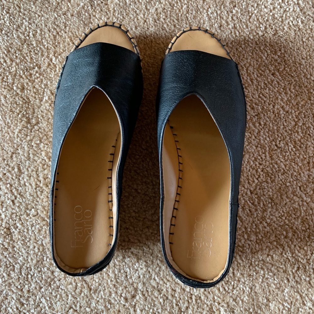 Black Franco Sarto Wedges